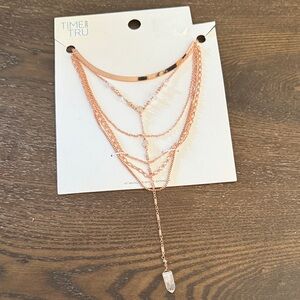 Time and Tru Rose Gold Multi-Layer Necklace
